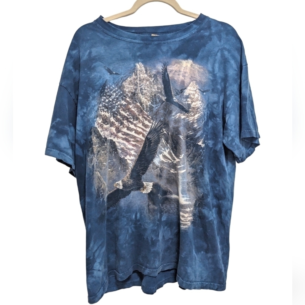 Vintage The Mountain Dual Eagles/American Flag Tshirt Mens L
